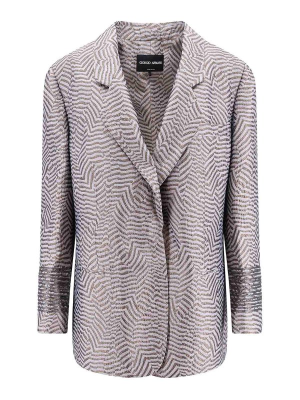 GIORGIO ARMANI: blazers - Gray Blazer