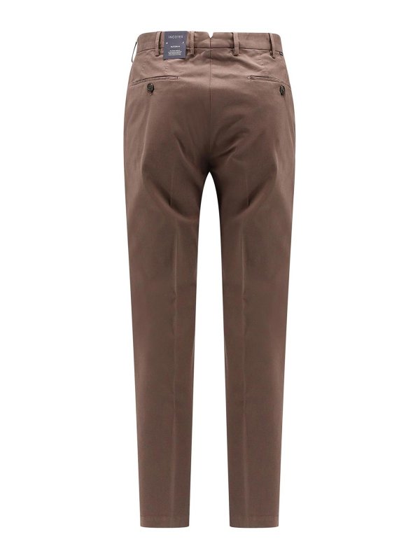INCOTEX: casual trousers online - Brown trousers