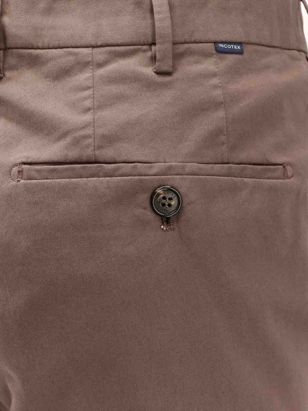 The Best Shops INCOTEX: casual trousers - Brown trousers