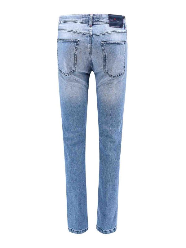 KITON: jeans bootcut online - Jeans Blu