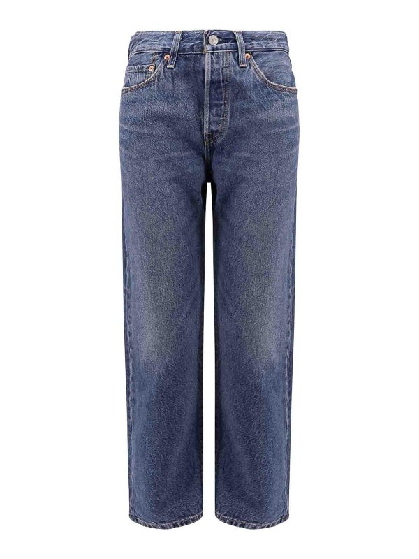 パンツ LEVI S Women Straight Pants A87460001 Blue Tailored 724 High Rise Straight Women's Jeans - Medium Wash