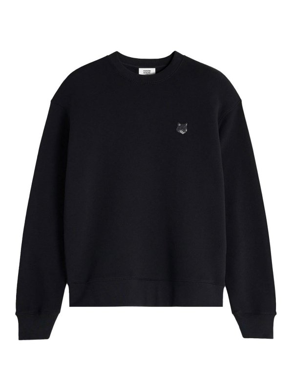 MAISON KITSUNÉ: boat necks - Maison kitsune black mesh
