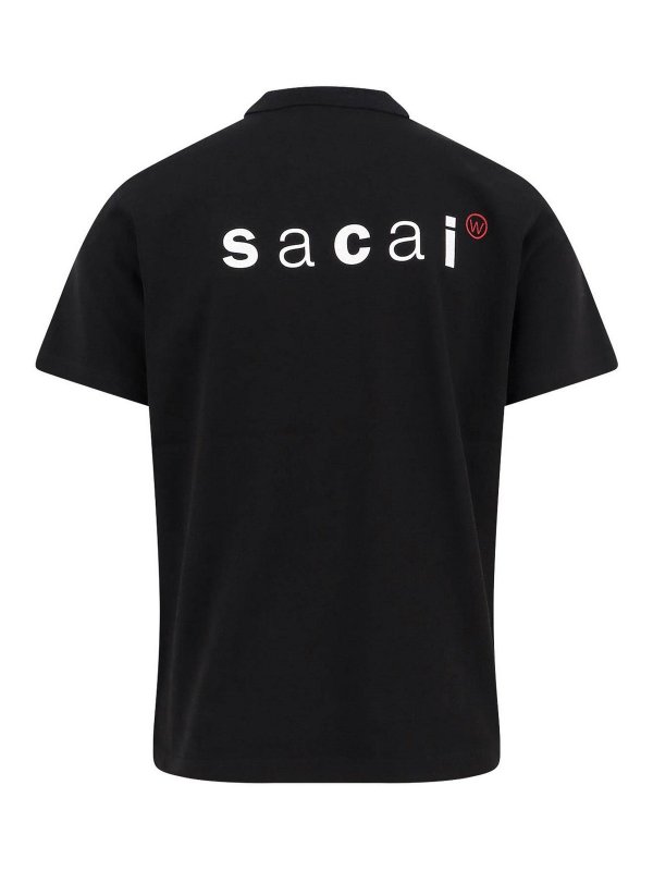 Sacai: blouses online - T-shirt and black pole