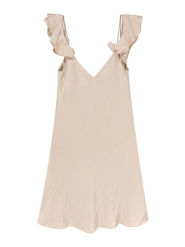 Self Portrait: knee length dresses online - Beige dresses