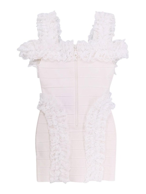 Self Portrait: Knielange Kleider online - Knielanges Kleid - Weiß