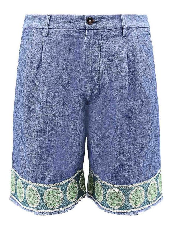 VALENTINO: トラウザーショーツ - ショートパンツ - ブルー