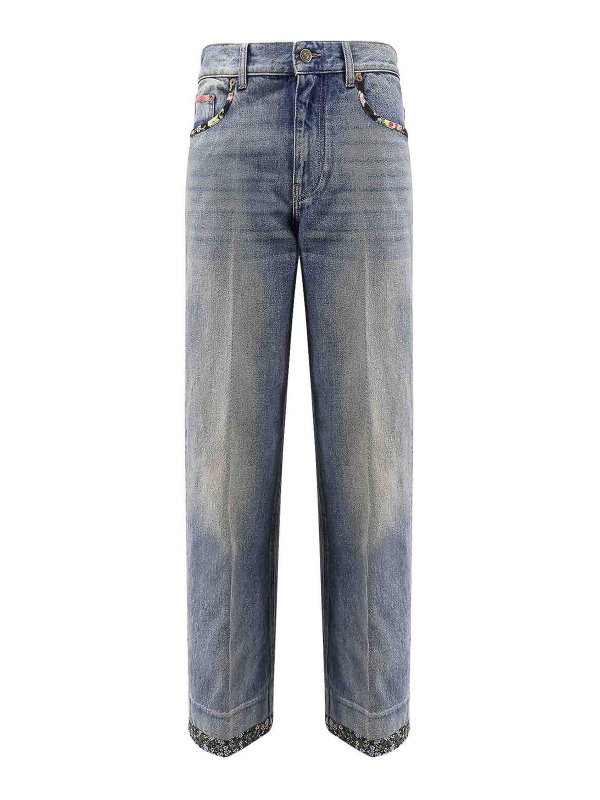 VALENTINO: Bootcut - Bootcut Jeans - Blau