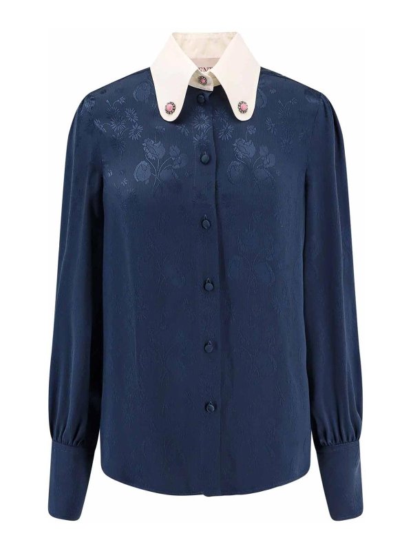 VALENTINO: シャツ - シャツ - ブルー