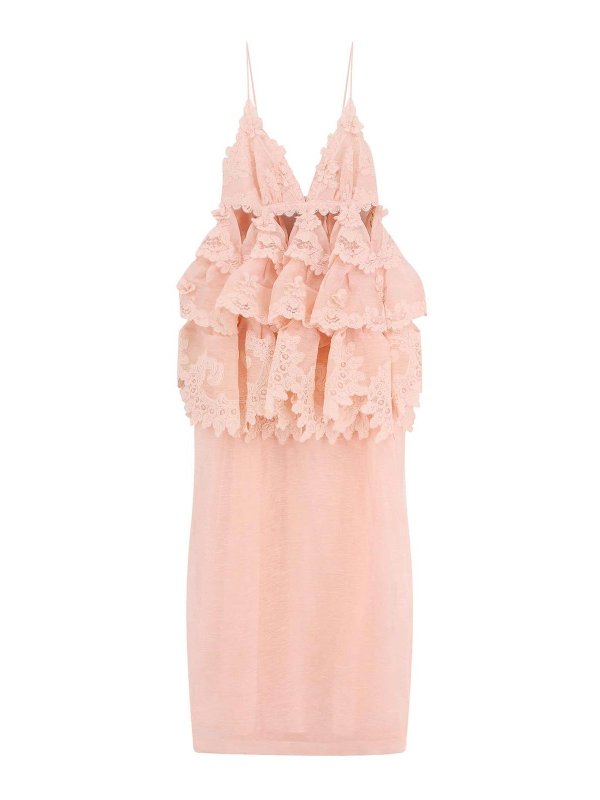 ZIMMERMANN: ニーレングスドレス - 膝丈ドレス - ヌードカラー