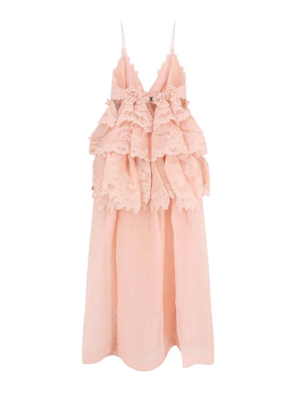 ZIMMERMANN: ニーレングスドレス online - 膝丈ドレス - ヌードカラー