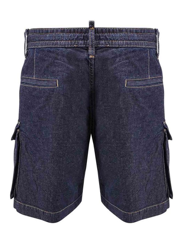 DSQUARED2: pantaloni shorts online - Pantaloncini Blu