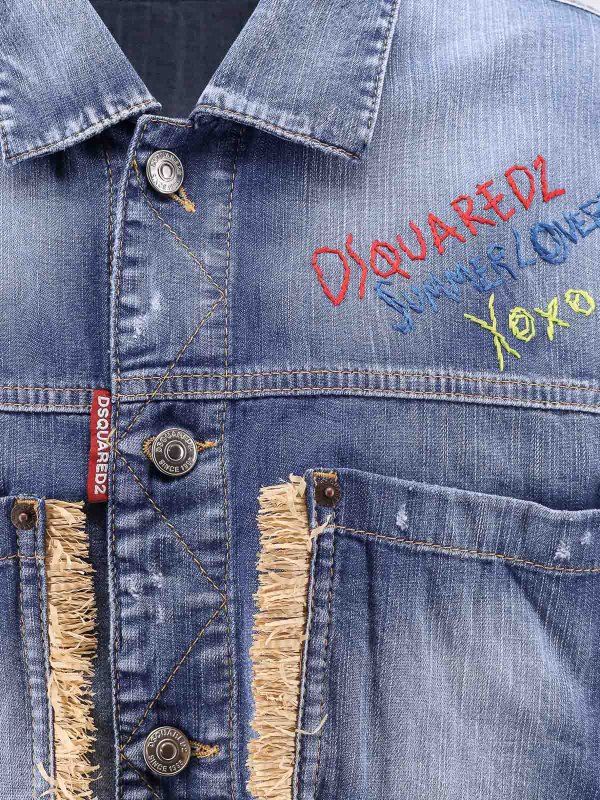 The Best Shops DSQUARED2: denim jacket - Blue jackets