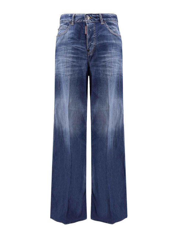 DSQUARED2: bootcut jeans - Jeans Blu