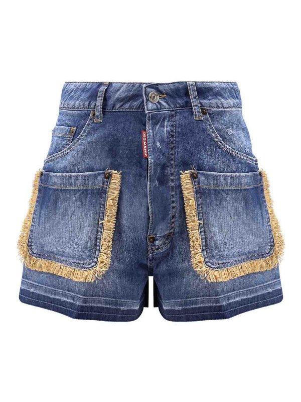 DSQUARED2: Trousers Shorts - Blue shorts