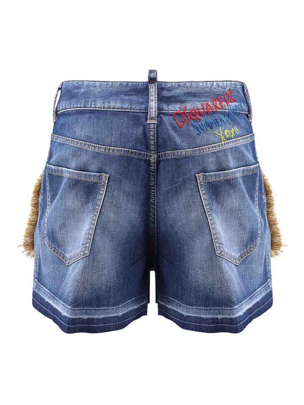DSQUARED2: Trousers Shorts online - Blue shorts