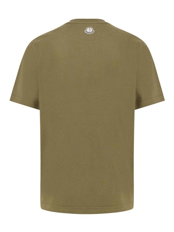 MONCLER: blouses online - T-Shirt  and beige pole