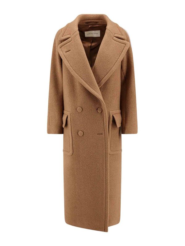 DRIES VAN NOTEN: knee length coats - Beige jackets