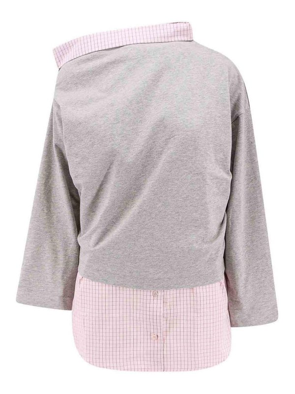 DRIES VAN NOTEN: maglia collo a barchetta - Maglie Grigio