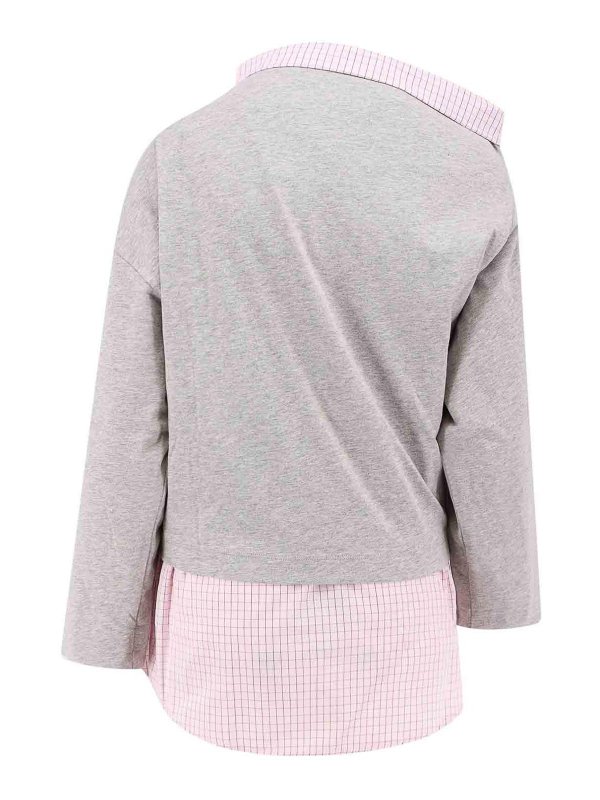 DRIES VAN NOTEN: maglia collo a barchetta online - Maglie Grigio