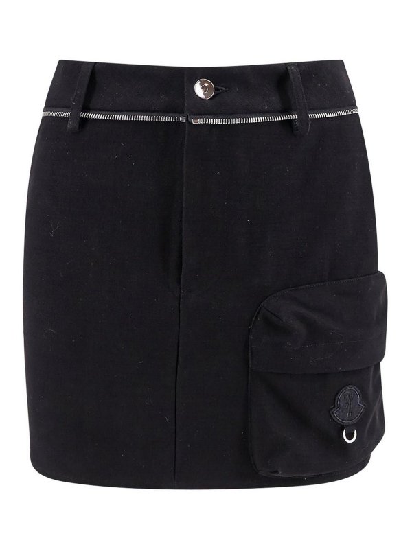 MONCLER: mini skirts - Black skirts