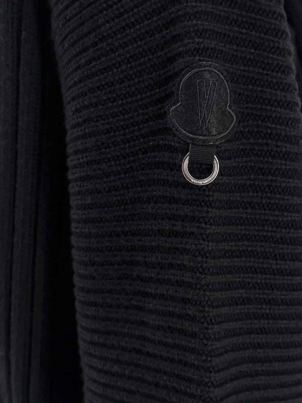 The Best Shops MONCLER: Escotes barcos - Suéter Con Escote Barco - Negro