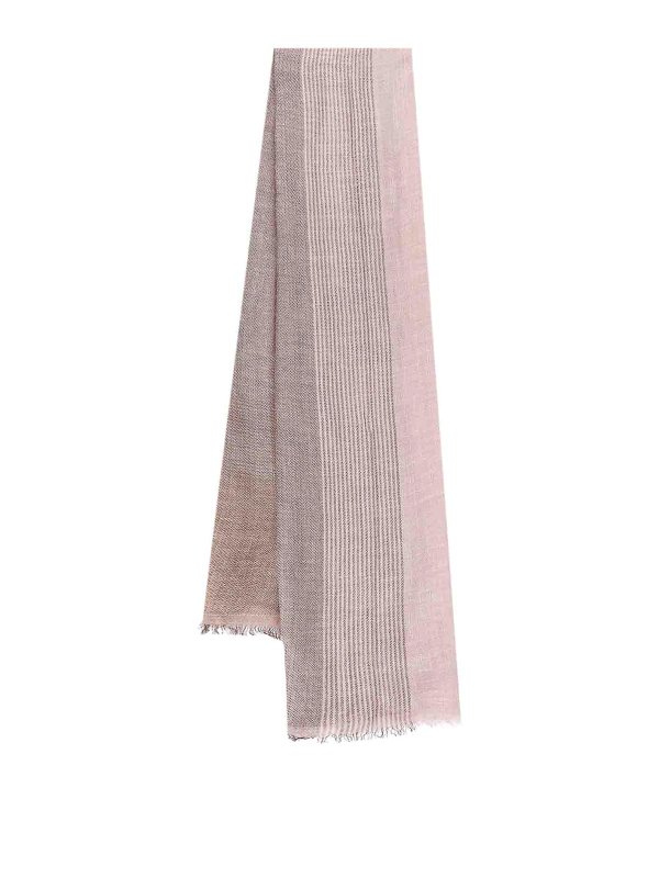 BRUNELLO CUCINELLI: スカーフ - スカーフ - ブラウン