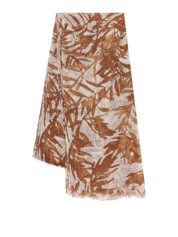 BRUNELLO CUCINELLI: Bufandas y pañuelos - Bufanda - Marrón