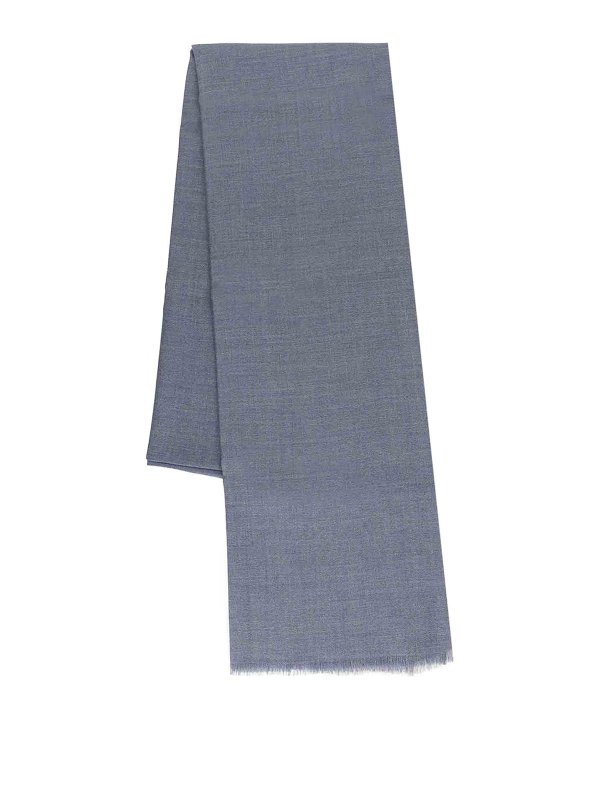 BRUNELLO CUCINELLI: スカーフ - スカーフ - ブルー