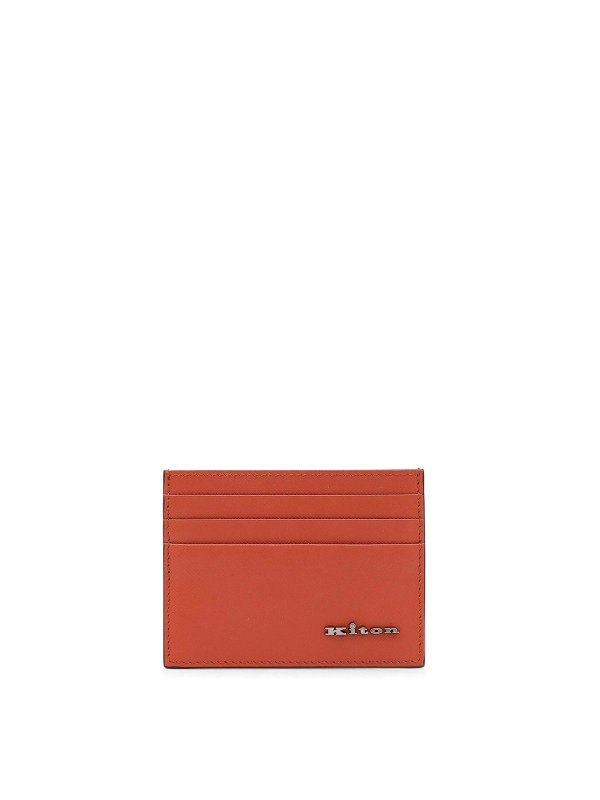 KITON: wallets & purses - Orange wallet