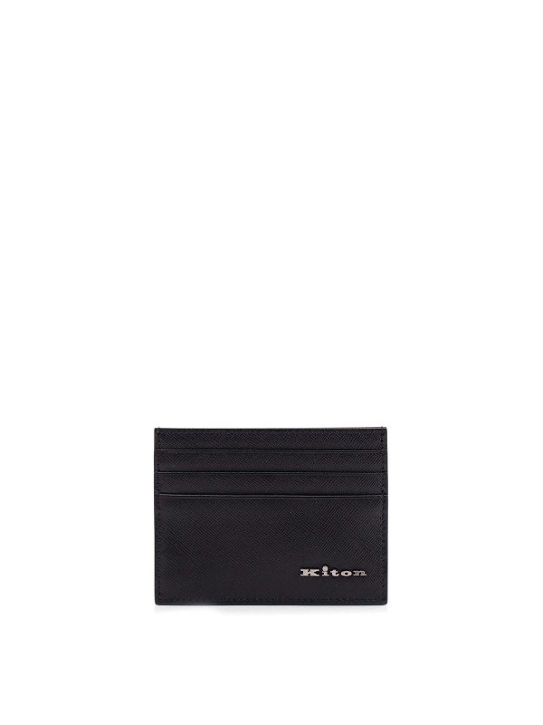 KITON: wallets & purses - Black wallet