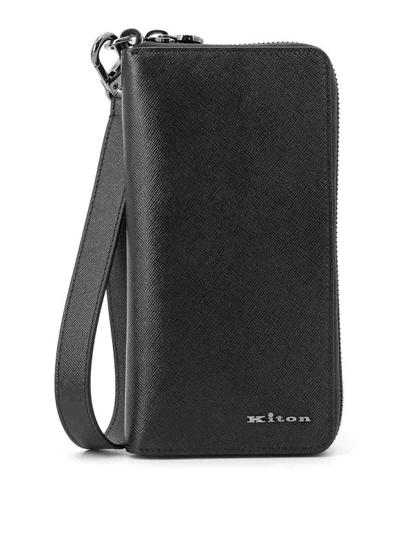 KITON: wallets & purses - Black wallet