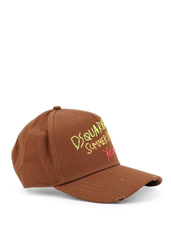 DSQUARED2: hats & caps online - Brown hats