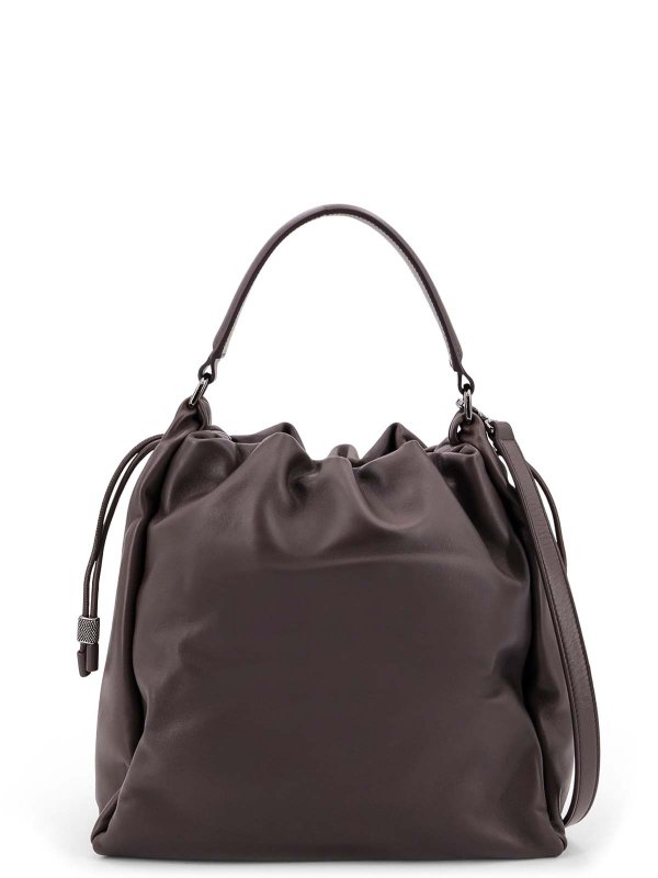 BRUNELLO CUCINELLI: クロスボディバッグ online - クロスボディバッグ - ダークブラウン