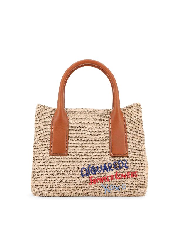 DSQUARED2: Handtaschen - Shopper - Beige