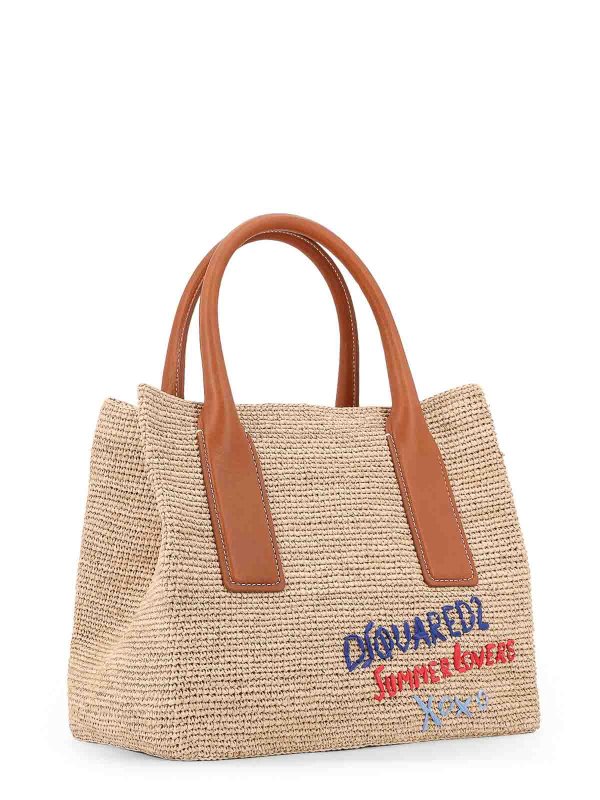 The Best Shops DSQUARED2: Handtaschen - Shopper - Beige