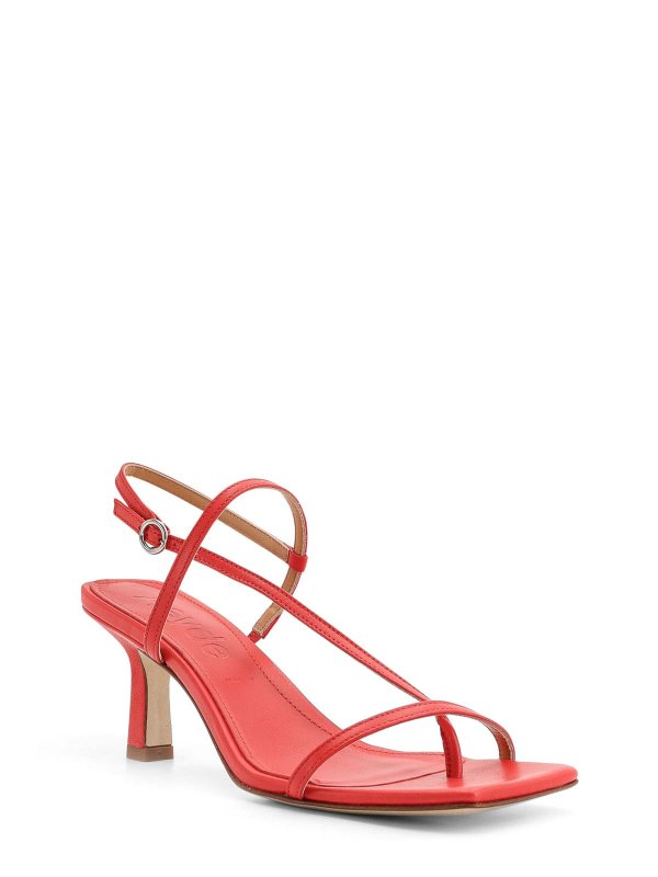 AEYDE: sandals online - Red sandals