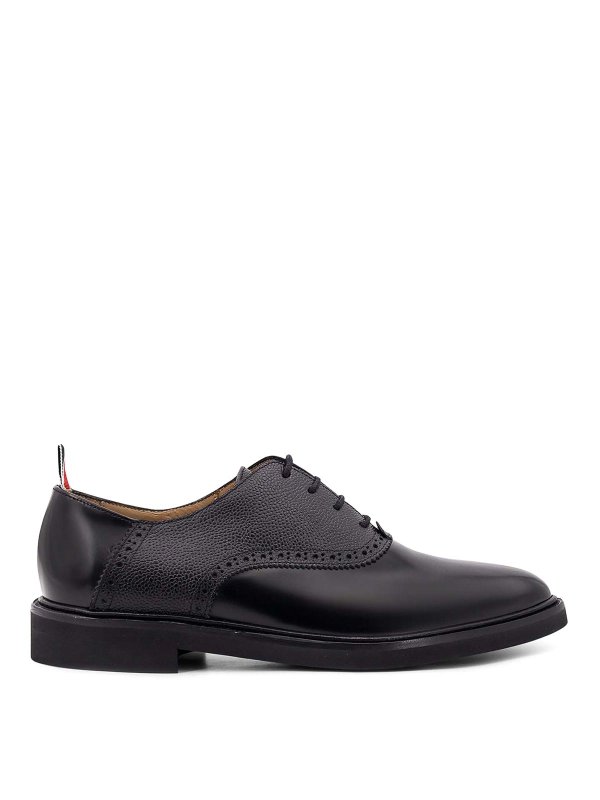 THOM BROWNE: scarpe stringate - Scarpe Basse Nero