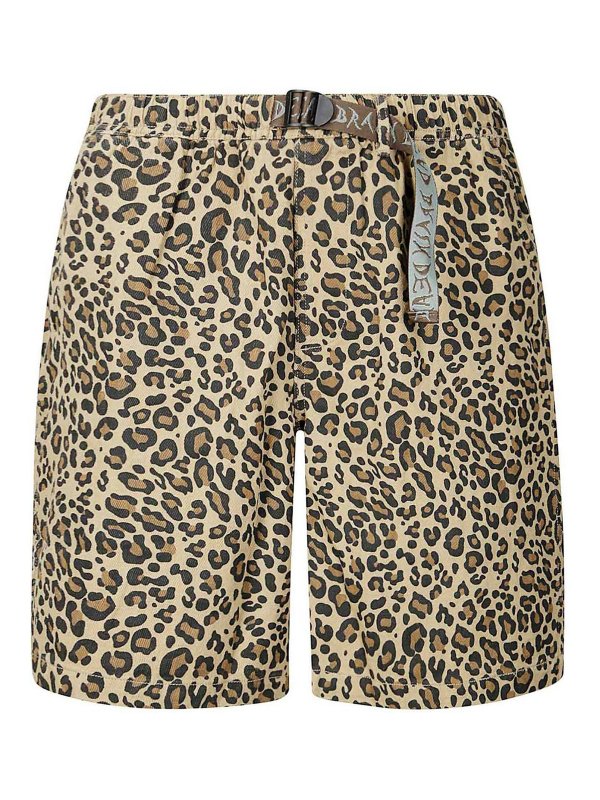 BRAIN DEAD: Trousers Shorts - Maculed cotton shorts