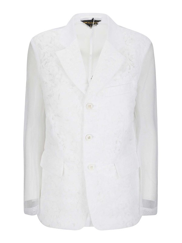 COMME DES GARCONS: giacche casual - Giacca in chiffon a maniche lunghe a rete