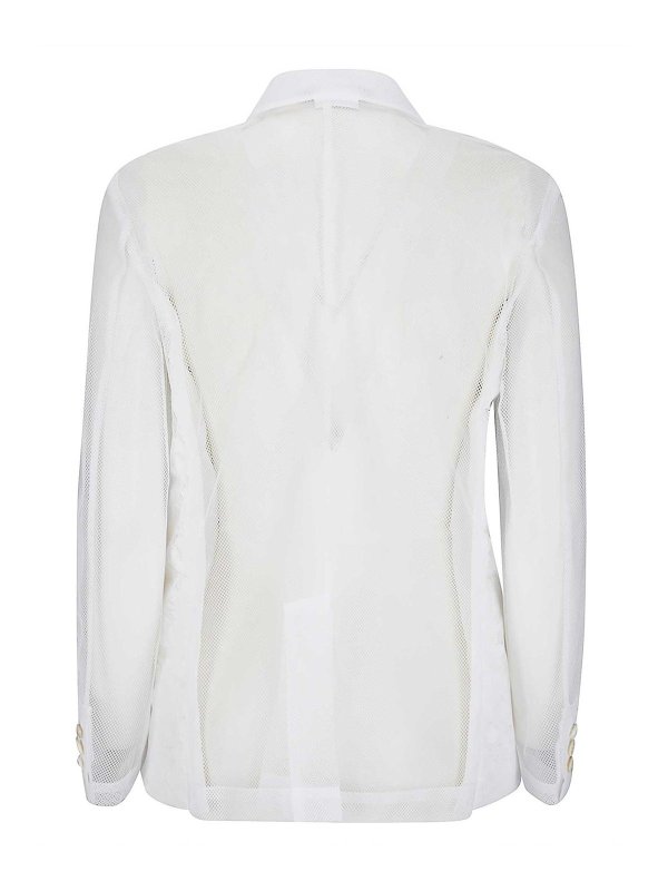 COMME DES GARCONS: giacche casual online - Giacca in chiffon a maniche lunghe a rete