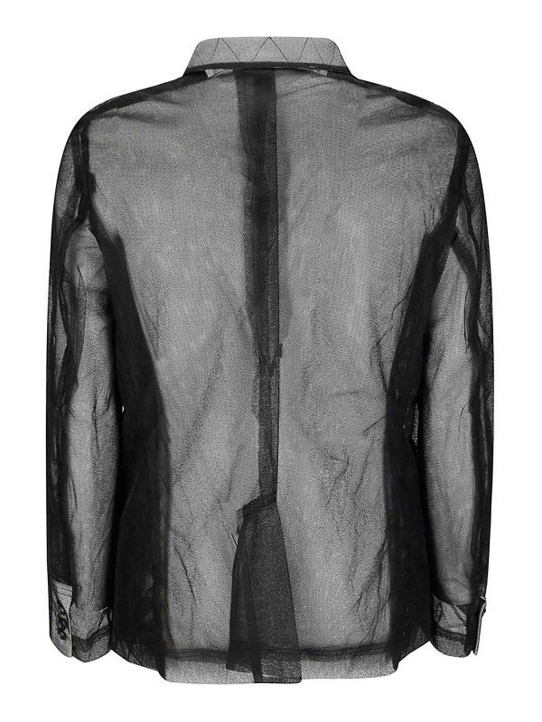 COMME DES GARÇONS HOMMES PLUS: casual jackets online - Black tulle jacket