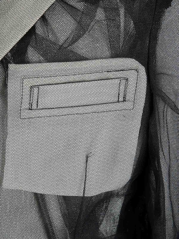 The Best Shops COMME DES GARÇONS HOMMES PLUS: casual jackets - Black tulle jacket