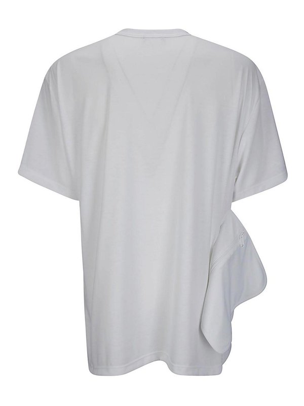 COMME DES GARÇONS HOMMES PLUS: t-shirts online - White t-shirt creases pocket