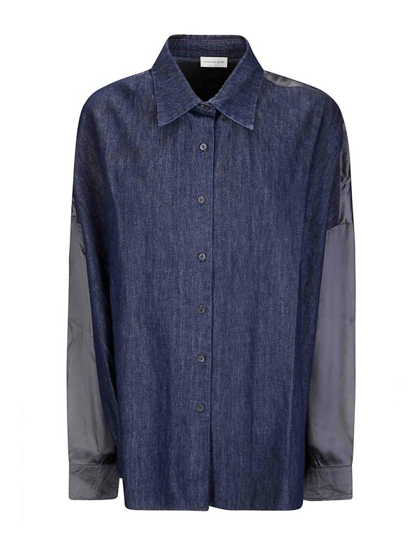 DRIES VAN NOTEN: Hemden - Hemd - Jeansblau