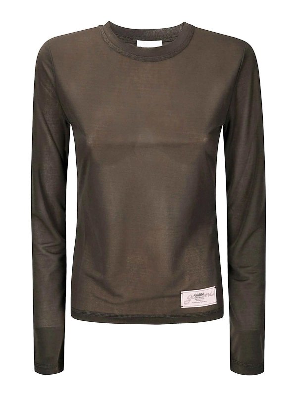 GANNI: Tops und Tank Tops - Top - Weiß