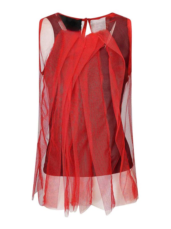 MARIA CALDERARA: Tops & Tank tops - Sleeveless cotton top