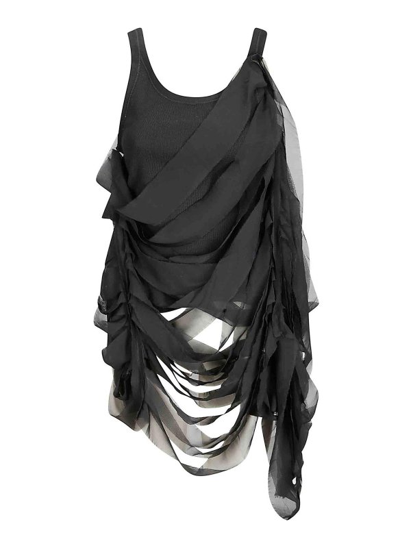 MARIA CALDERARA: トップス＆タンクトップ - トップ/タンクトップ - 黒