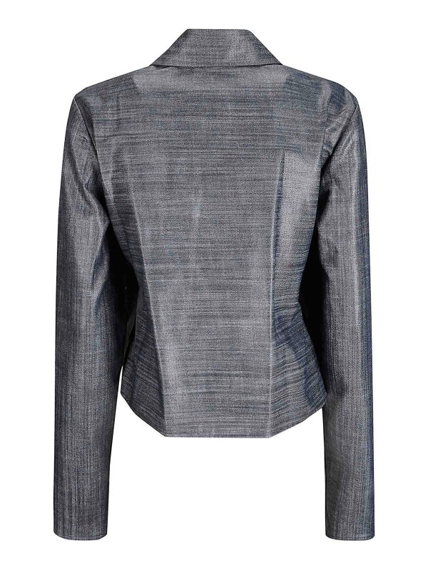 MARIA CALDERARA: casual jackets online - Short medium dark denim jacket