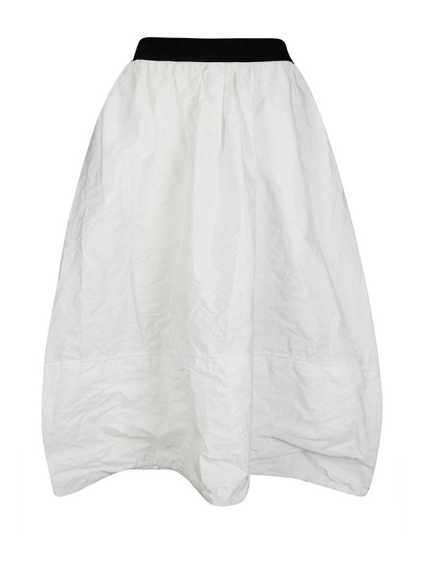 MARIA CALDERARA: ニーレングススカート＆ミディ丈 - 膝丈/ミディスカート - 白