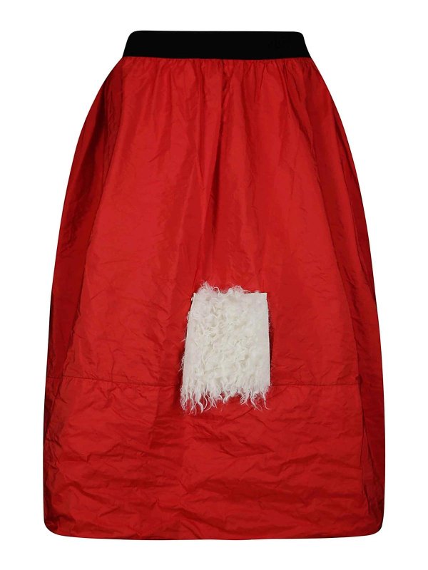 MARIA CALDERARA: ニーレングススカート＆ミディ丈 - 膝丈/ミディスカート - 赤